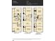 Detailed floor plan showcasing the layout of a two-story townhome with multiple bedrooms, bathrooms, and living areas at 4539 Potters Wheel Dr, Fort Mill, SC 29715
