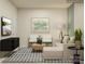 Comfortable living room with neutral tones, stylish furniture, and a large screen television for entertainment at 4539 Potters Wheel Dr, Fort Mill, SC 29715