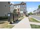 Street view of a townhome showcasing a neat exterior and convenient mailbox access at 5005 Sovereignty Ct, Charlotte, NC 28205