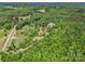 Expansive aerial view of a lush, wooded property with a secluded home nestled among the trees at 575 Hill Rd, Lincolnton, NC 28092