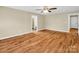 Spacious bedroom with hardwood floors and en suite bathroom and walk-in closet at 575 Hill Rd, Lincolnton, NC 28092