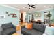 Cozy living room featuring fireplace, hardwood floors and lots of natural light at 8013 Sheckler Ln, Matthews, NC 28104