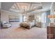 Tranquil main bedroom with trey ceiling, chandelier, soft carpet, and great natural light at Tbd Boomer Ct # 12, Statesville, NC 28677