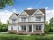 New construction two story home with craftsman details, three gables, covered porch, and brick accents at Tbd Boomer Ct # 9, Statesville, NC 28677