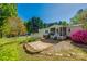 Landscaped backyard with patio and access to the home's screened porch at 1060 Sierra Rd, York, SC 29745