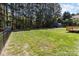 Lush backyard featuring a well-maintained lawn, shed, and partial fencing at 1228 Swift Rd, Oakboro, NC 28129