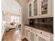 Hallway with hutch leading to a living room with ample seating at 125 Swayne Dr, Mooresville, NC 28117