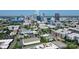 Aerial view featuring townhouses in a cityscape, with views of stadiums, buildings and green spaces at 1416 S Church St, Charlotte, NC 28203