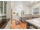 Kitchen with stainless appliances, updated cabinets, and hardwood floors at 2221 Commonwealth Ave, Charlotte, NC 28205