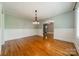 Charming dining room features hardwood floors and ample natural light perfect for entertaining at 2646 Jacobs Rd, Gastonia, NC 28054