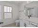 Bathroom featuring a vanity with black hardware and a window at 277 Supernova Dr, York, SC 29745