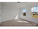 Neutral bedroom features two large windows offering plentiful natural light and plush carpeting at 277 Supernova Dr, York, SC 29745