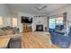 Inviting living room features a fireplace, modern ceiling fan, and comfortable seating at 3040 Sunshower Hts, York, SC 29745