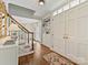 Elegant foyer with staircase and hardwood floors at 3324 Champaign St, Charlotte, NC 28210
