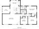Detailed floor plan showcasing the layout of the living room, kitchen, bedrooms, and bathrooms at 3725 Dunwoody Dr, Charlotte, NC 28215