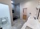 Bathroom with double sink vanity, and a spacious walk-in shower at 6265 Riviera Run Estates Dr, Hickory, NC 28601