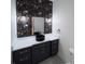 Half bath with designer wallpaper, and quartz counters at 6265 Riviera Run Estates Dr, Hickory, NC 28601