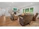 Cozy living room featuring a fireplace, built-in shelves, and comfortable seating for relaxing at 811 Penny Royal Ave, Fort Mill, SC 29715