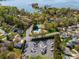 Community aerial view with a community pool, tennis courts, and a boat storage lot near the lake at 103 Claremont Way, Mooresville, NC 28117