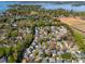 Neighborhood aerial view showcasing homes with mature trees on well-maintained streets, plus Lake Norman views at 103 Claremont Way, Mooresville, NC 28117