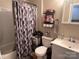 Full bathroom featuring a shower and tub combination with modern vanity at 109 Wilson Acres Dr, Kings Mountain, NC 28086