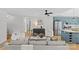 Open living area with hardwood floors and a seamless flow into the modern kitchen at 1330 Dean St, Charlotte, NC 28216