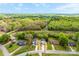 Aerial view showing the property surrounded by lush greenery and neighboring homes at 2043 Greenoak Dr, Shelby, NC 28152