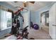 Bedroom with home gym featuring exercise equipment, and carpeted floor at 216 W 16Th St, Kannapolis, NC 28081