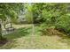 Spacious backyard with lush lawn, mature trees, and outdoor seating area at 2234 Hamilton Mill Rd, Charlotte, NC 28270