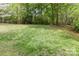 Spacious backyard featuring a lush green lawn and a wooden fence at 2234 Hamilton Mill Rd, Charlotte, NC 28270