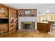 View of the fireplace and kitchen area at 2234 Hamilton Mill Rd, Charlotte, NC 28270