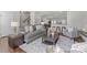 Open-concept living room with hardwood floors, neutral tones, and seamless flow to kitchen and dining at 4056 Zilker Park Dr, Charlotte, NC 28217