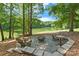 Lakeside fire pit with Adirondack chairs, perfect for relaxation amidst nature at 542 Lochaven Rd, Waxhaw, NC 28173