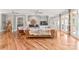 Stylish living room featuring a fireplace and hardwood floors at 542 Lochaven Rd, Waxhaw, NC 28173