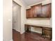 Cozy office nook with custom built-ins and granite countertop desk at 832 Summerlake Dr, Fort Mill, SC 29715