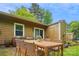 Charming outdoor patio with dining set, barbecue grill, and landscaped greenery at 8322 Summerglen Cir, Charlotte, NC 28227