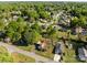 Aerial view of a residential area featuring houses, trees, and neighborhood streets at 834 Murphy St, Kannapolis, NC 28081