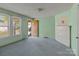 Cozy living room with original details and a brick fireplace at 834 Murphy St, Kannapolis, NC 28081