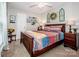 Bedroom featuring a colorful bedspread, accent decorations, and great lighting at 1050 Emerson Dr, Mooresville, NC 28115