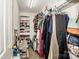 Walk-in closet with shelving and hanging racks, providing ample storage space at 1050 Emerson Dr, Mooresville, NC 28115
