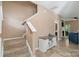 Inviting entryway featuring wood floors, staircase, and decorative accents at 1097 Constitution Park Blvd, Rock Hill, SC 29732