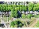 Aerial view of the property showing the home, yard, and surrounding neighborhood at 13206 Meadowmere Rd, Huntersville, NC 28078