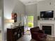 Inviting living room with fireplace and vaulted ceiling at 227 Crystal Springs Ln, Shelby, NC 28150
