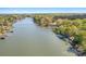 Expansive aerial image of waterfront property featuring a private dock with direct access to the lake at 234 Winding Shore Rd, Troutman, NC 28166