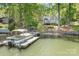 Waterfront property with boat dock, gazebo, and scenic lake views from the shore at 234 Winding Shore Rd, Troutman, NC 28166