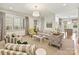 Open-concept living room with neutral decor, stylish seating, and ample natural light at 2616 Colton Dr, Charlotte, NC 28211