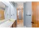 Stylish bathroom with a combination of blue walls and a marble countertop vanity at 2643 Providence Dr, Gastonia, NC 28052