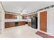 Spacious kitchen with vintage-style cabinets, appliances, and flooring at 2643 Providence Dr, Gastonia, NC 28052