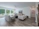 Spacious living room features hardwood floors, neutral furnishings, and large windows with a view at 2890 Westshore Pl, Denver, NC 28037