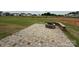 Stone patio with a built in fire pit, a large grassy yard, and neighborhood views at 3214 Mcharney Dr # 34, Harrisburg, NC 28075